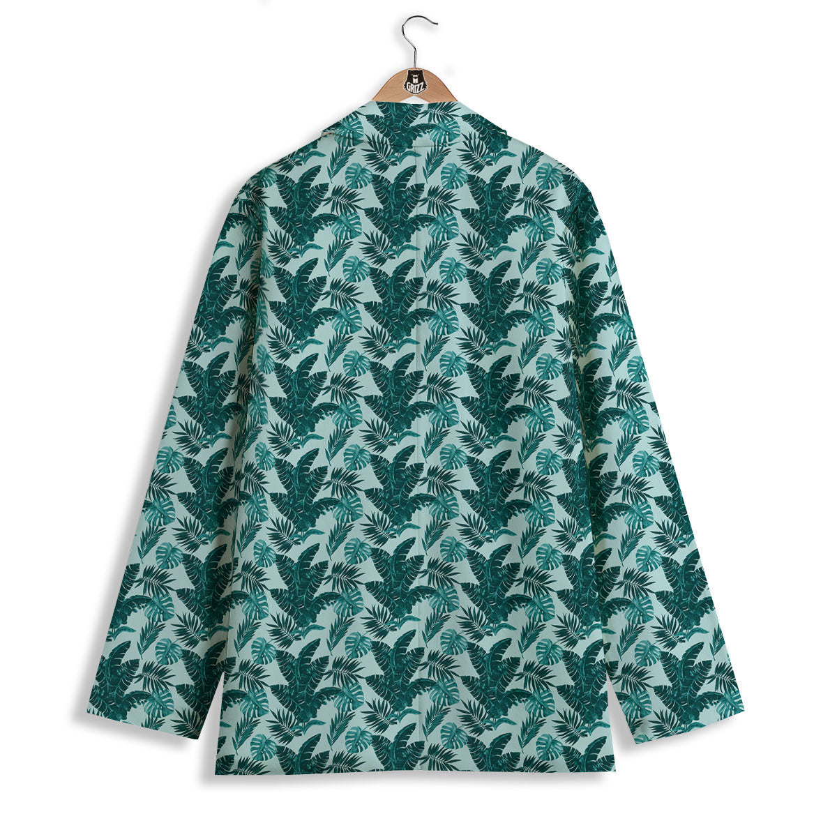 Fresh Leaf Tropical Print Women's Blazer-grizzshop