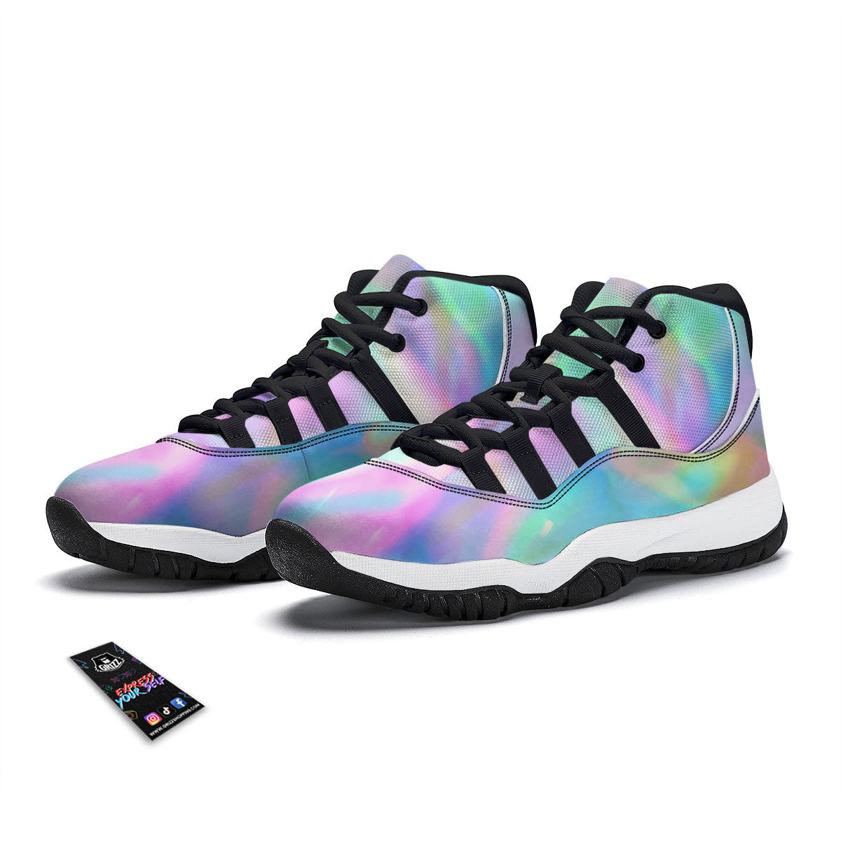 Fresh Meat Print Black Bball Shoes-grizzshop
