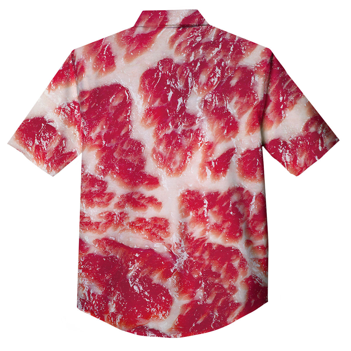 Fresh Meat Print Button Up Shirt-grizzshop