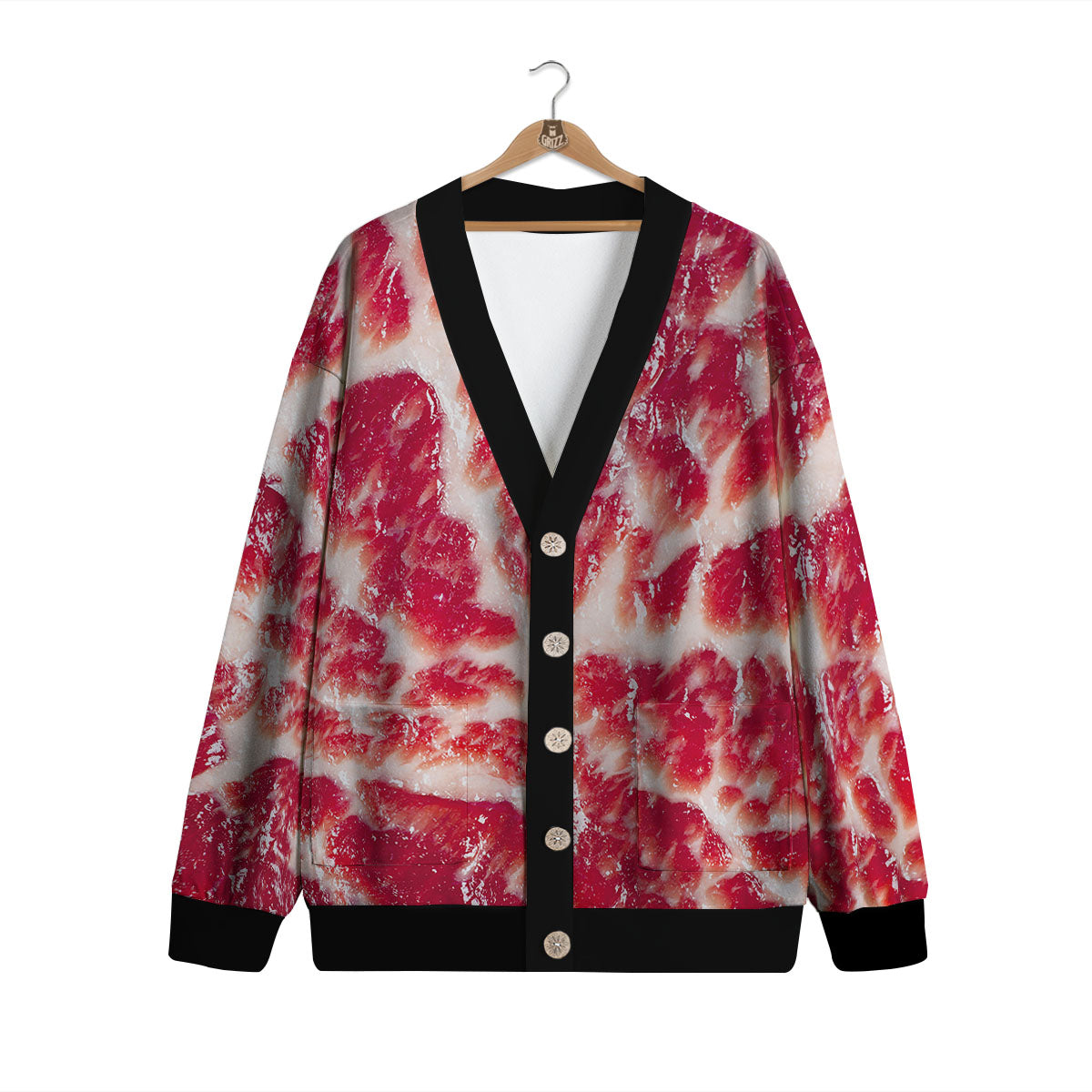 Fresh Meat Print Cardigan-grizzshop