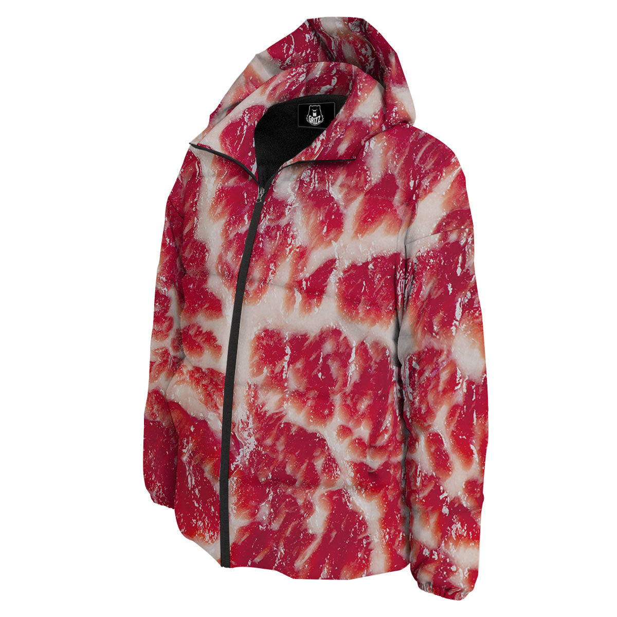 Fresh Meat Print Down Jacket-grizzshop