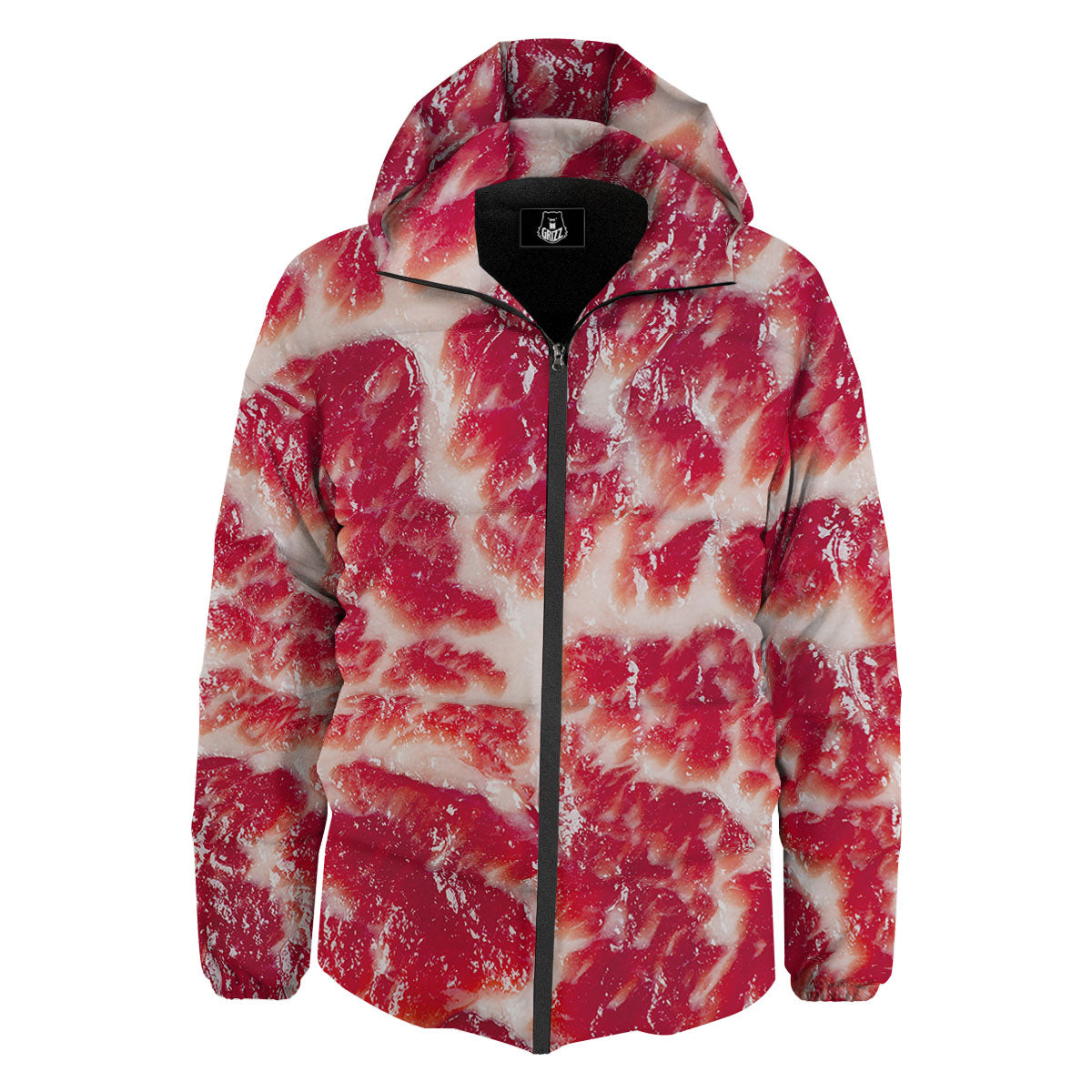 Fresh Meat Print Down Jacket-grizzshop