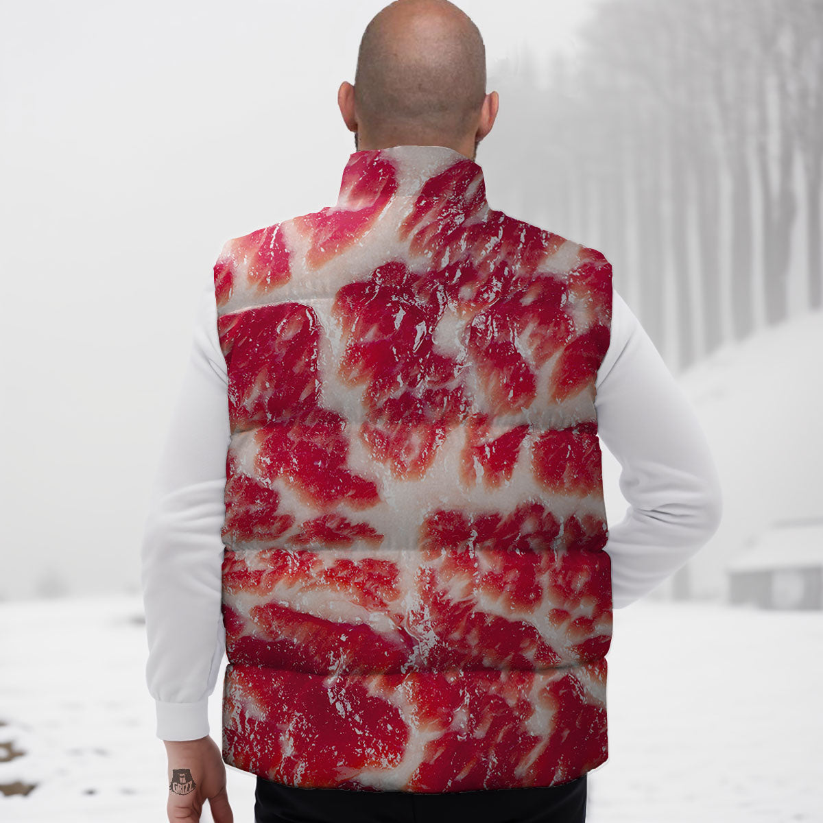 Fresh Meat Print Down Vest