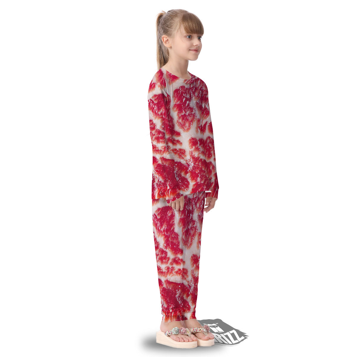 Fresh Meat Print Kid's Pajamas-grizzshop