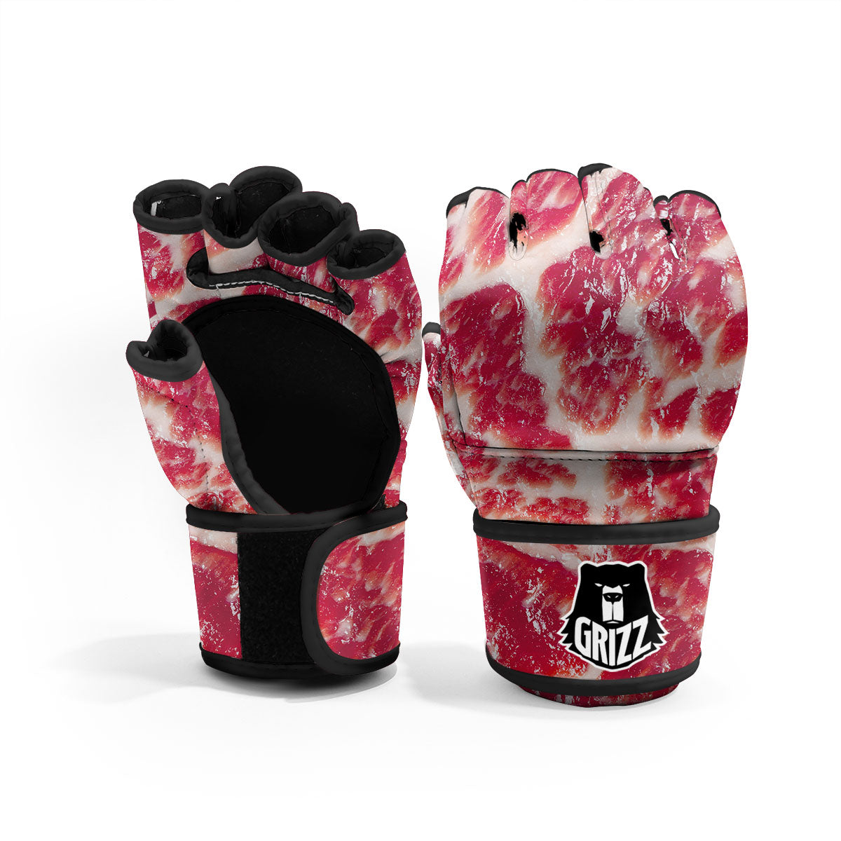 Fresh Meat Print MMA Gloves-grizzshop