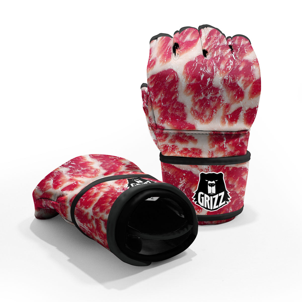 Fresh Meat Print MMA Gloves-grizzshop