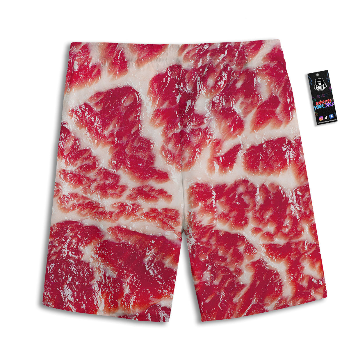 Glitter Artwork Magenta Pink Print Men's Athletic Shorts