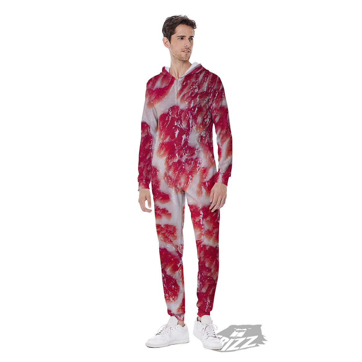Fresh Meat Print Men's Jumpsuit-grizzshop