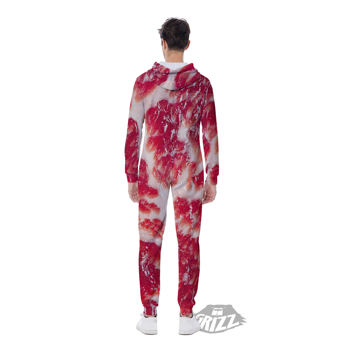 Fresh Meat Print Men's Jumpsuit-grizzshop
