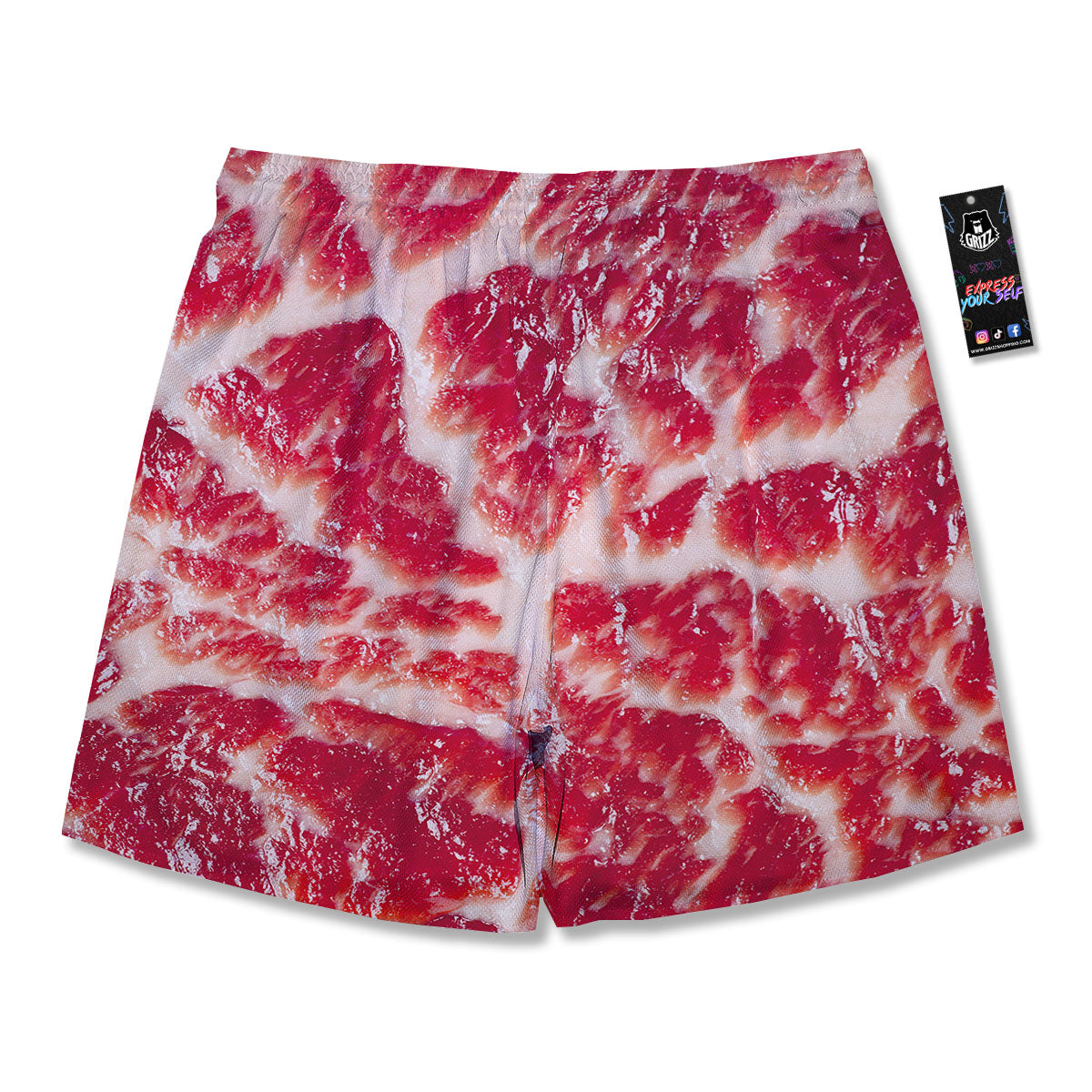 Fresh Meat Print Men's Running Shorts-grizzshop