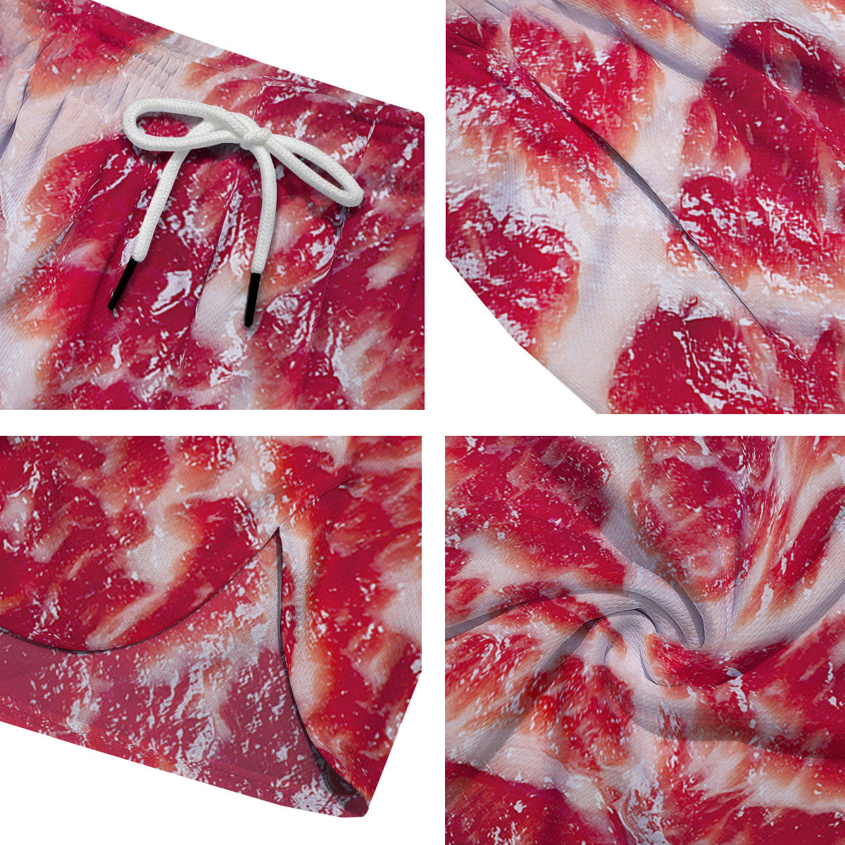 Fresh Meat Print Men's Running Shorts-grizzshop