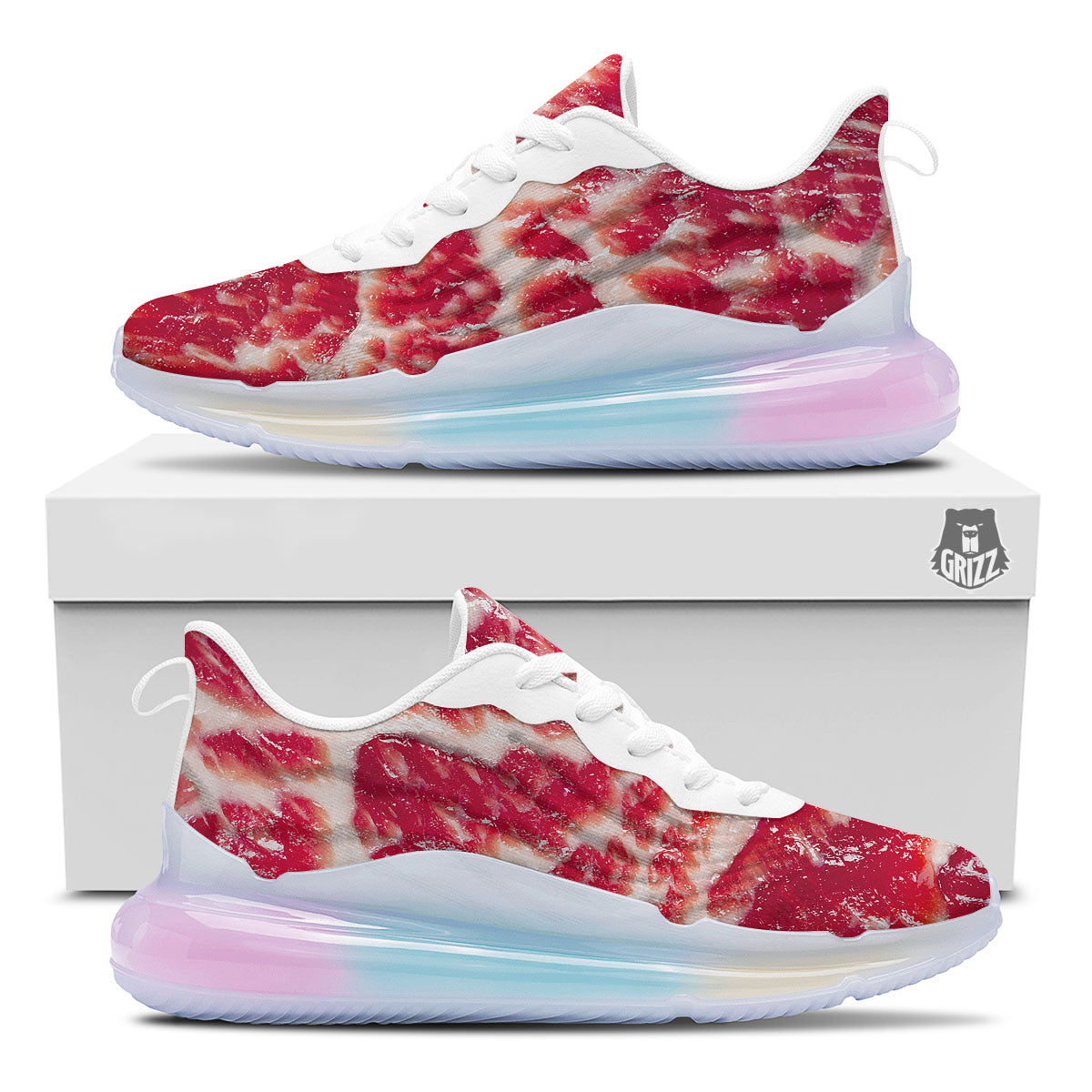 Fresh Meat Print Running Sneakers-grizzshop