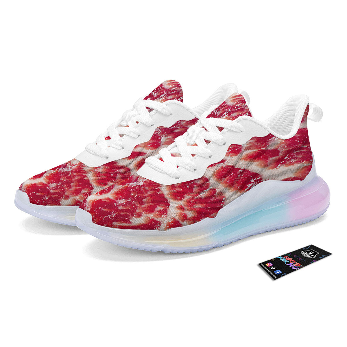 Fresh Meat Print Running Sneakers-grizzshop