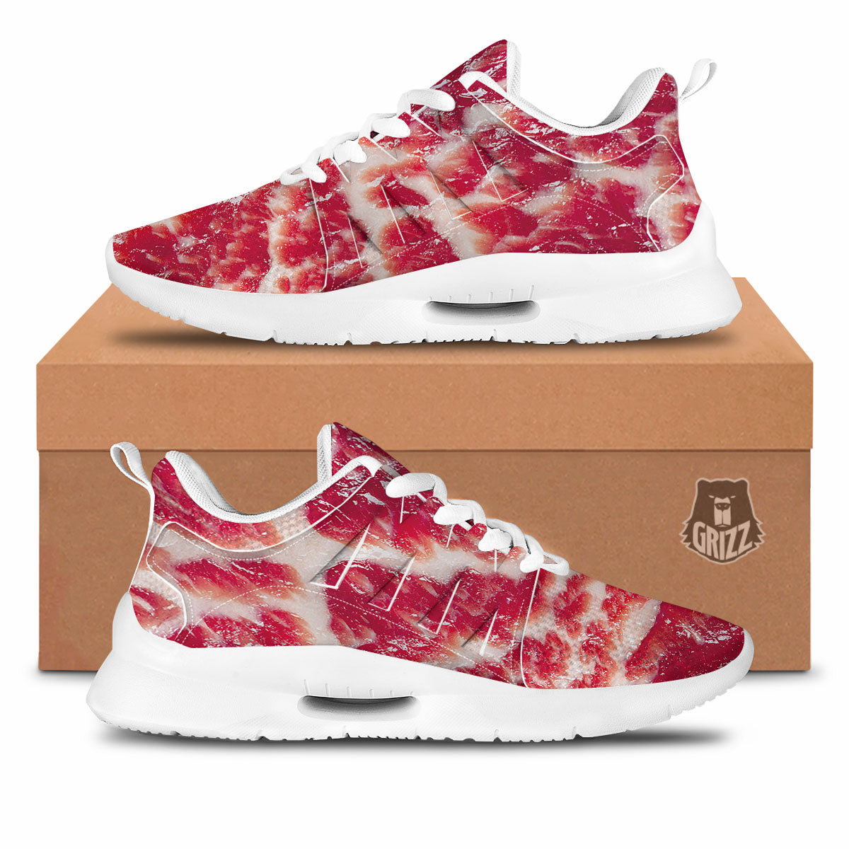 Fresh Meat Print Tennis Shoes-grizzshop