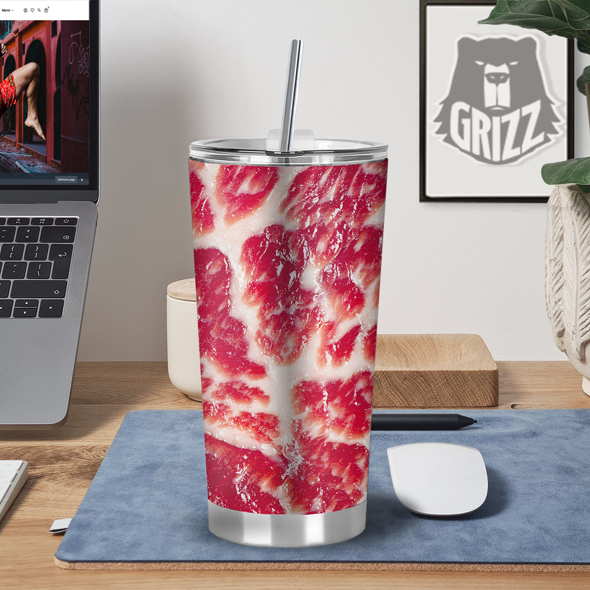 Fresh Meat Print Tumbler-grizzshop