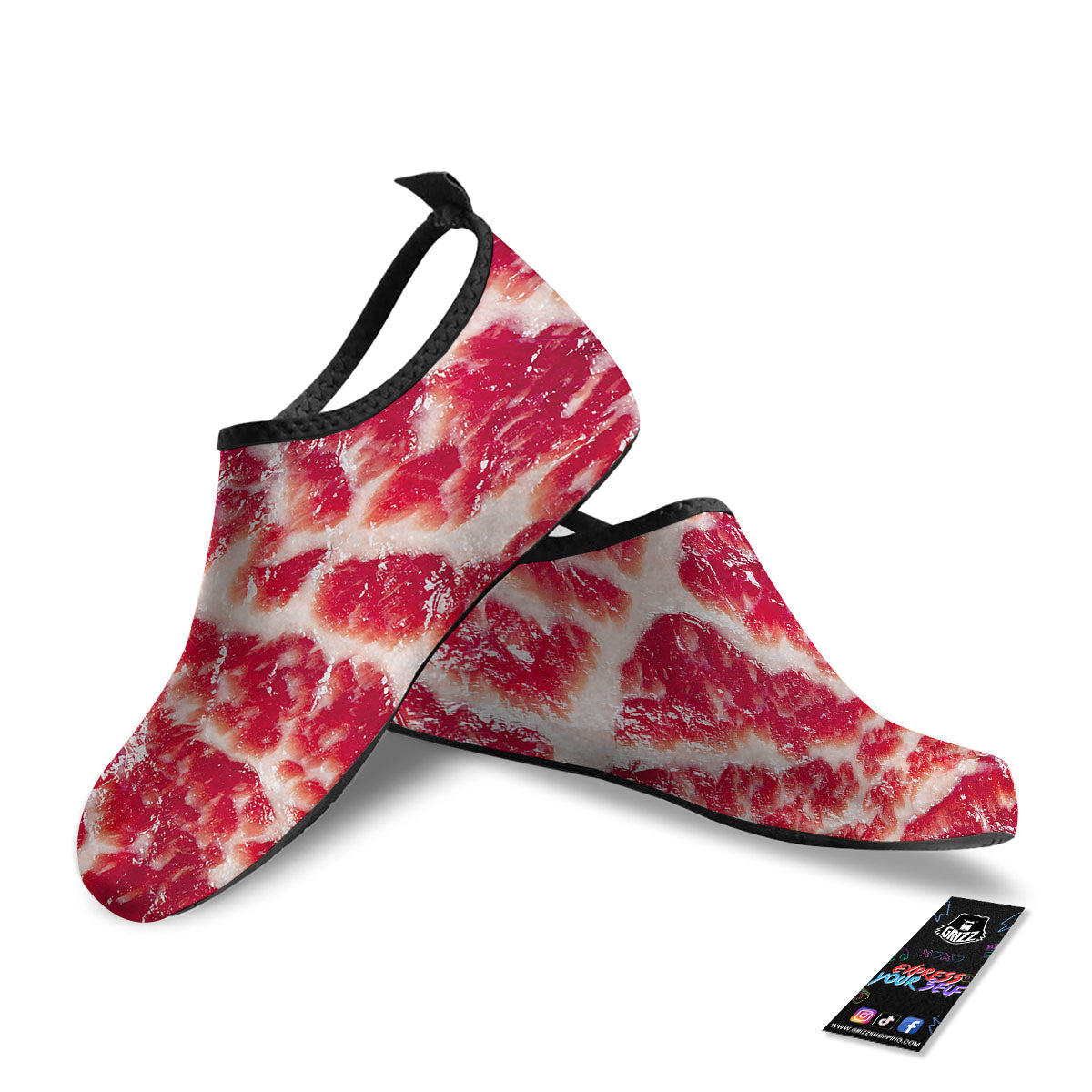 Fresh Meat Print Water Shoes-grizzshop