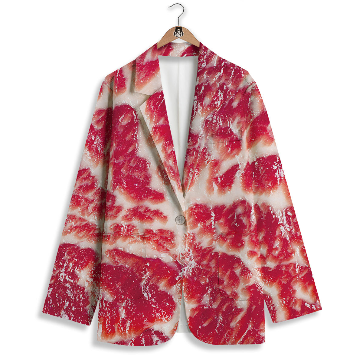 Fresh Meat Print Women's Blazer-grizzshop