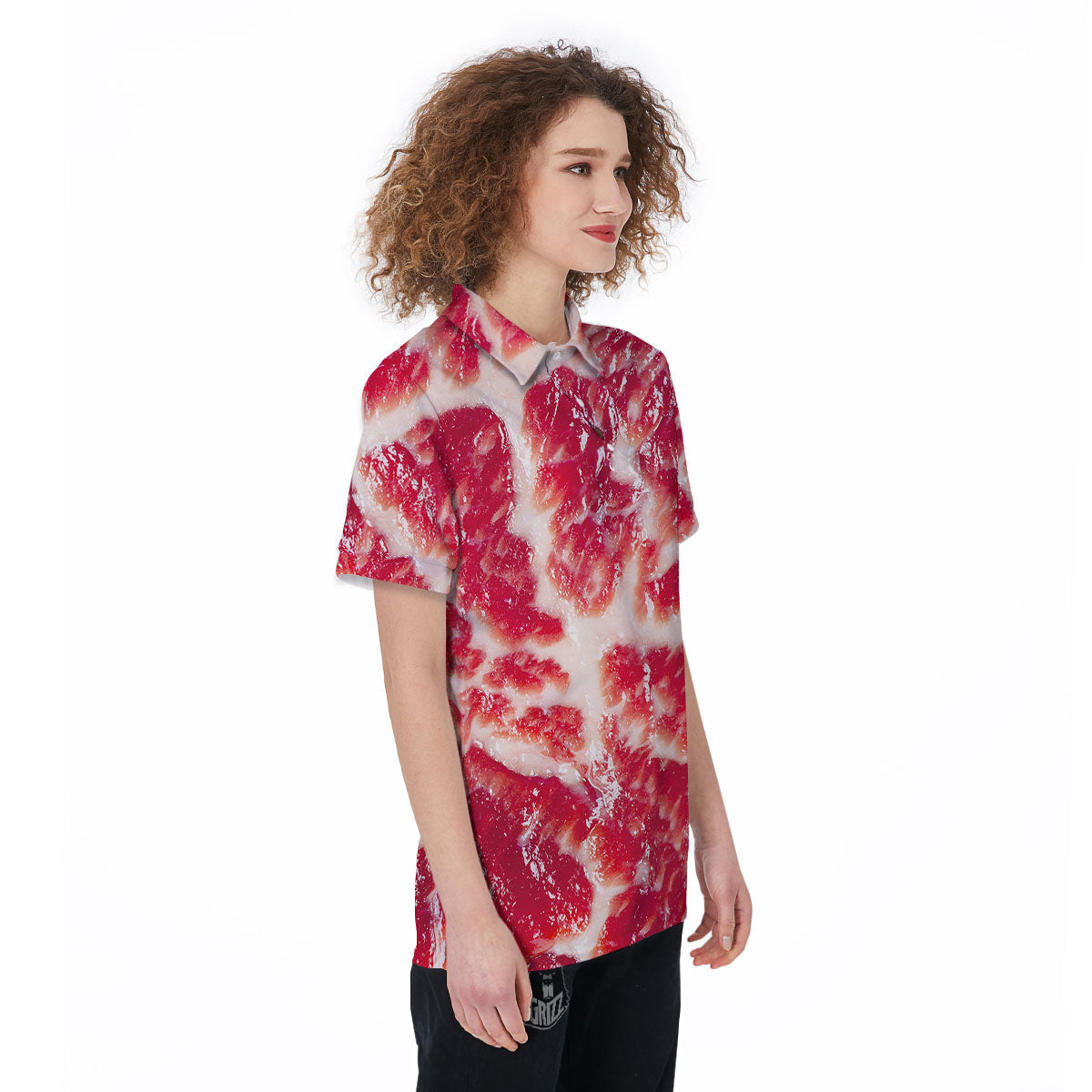 Fresh Meat Print Women's Golf Shirts-grizzshop
