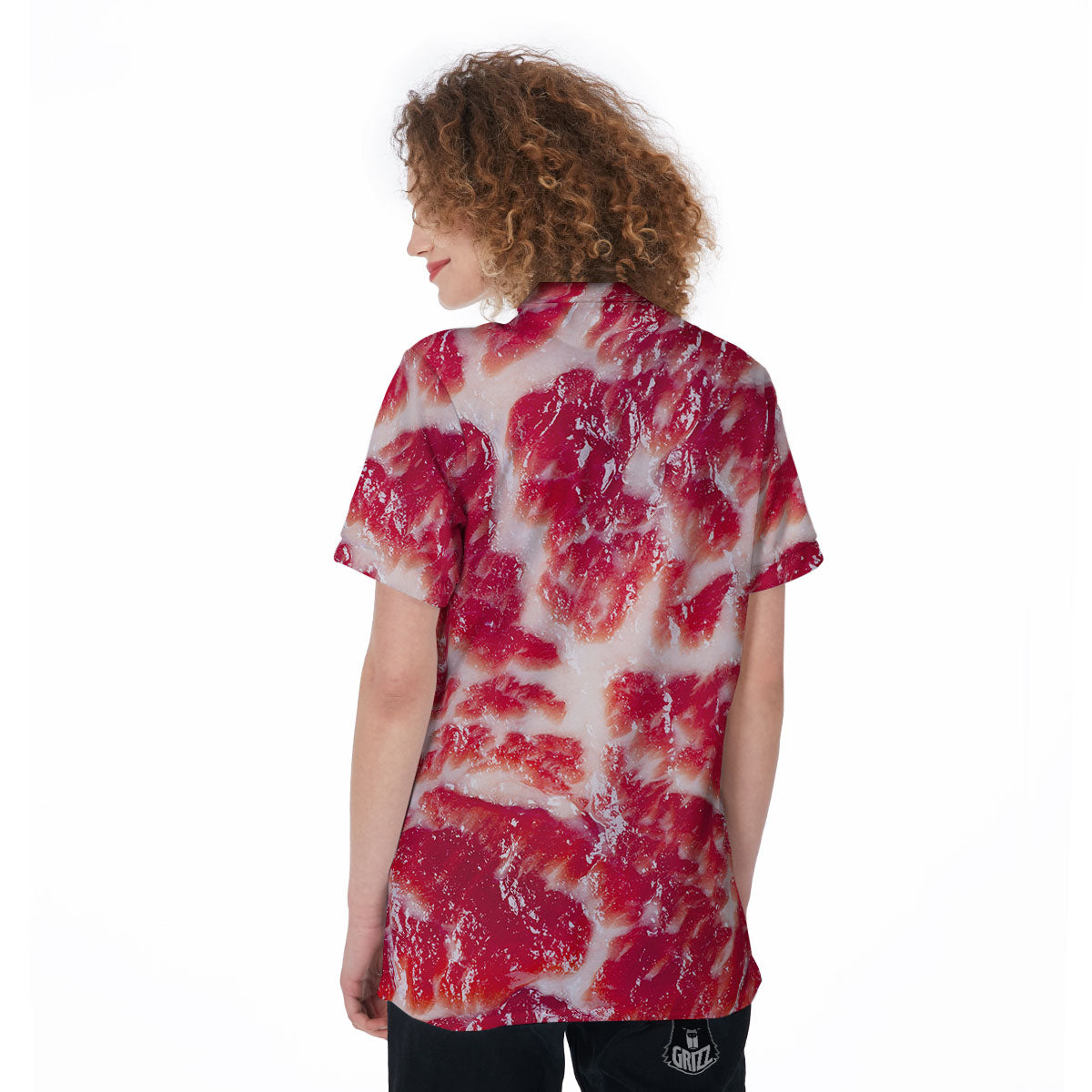 Fresh Meat Print Women's Golf Shirts-grizzshop