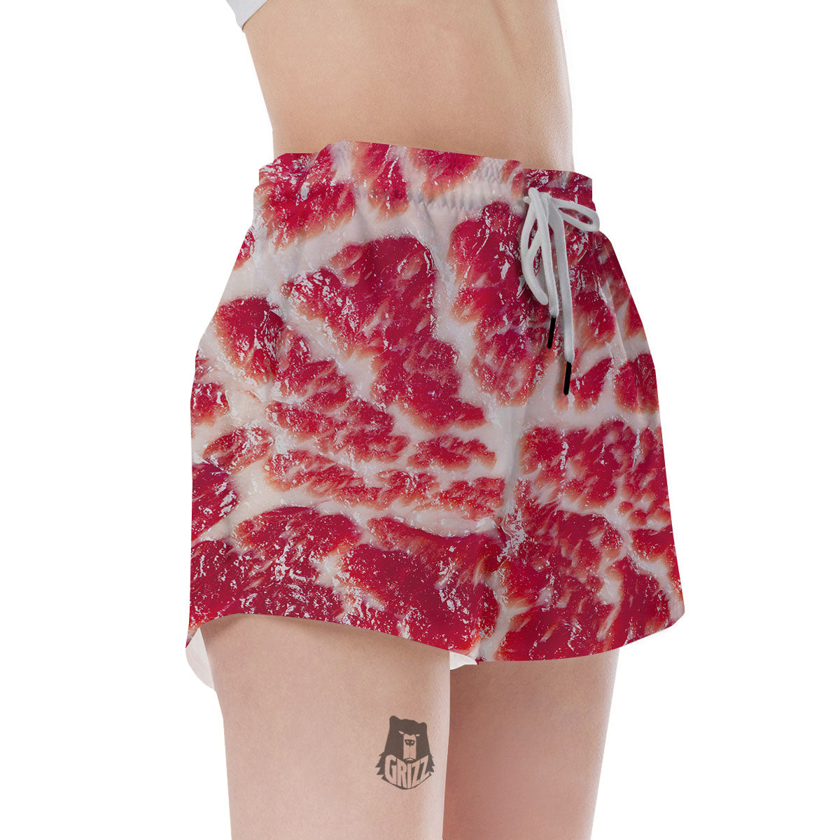 Fresh Meat Print Women's Shorts-grizzshop