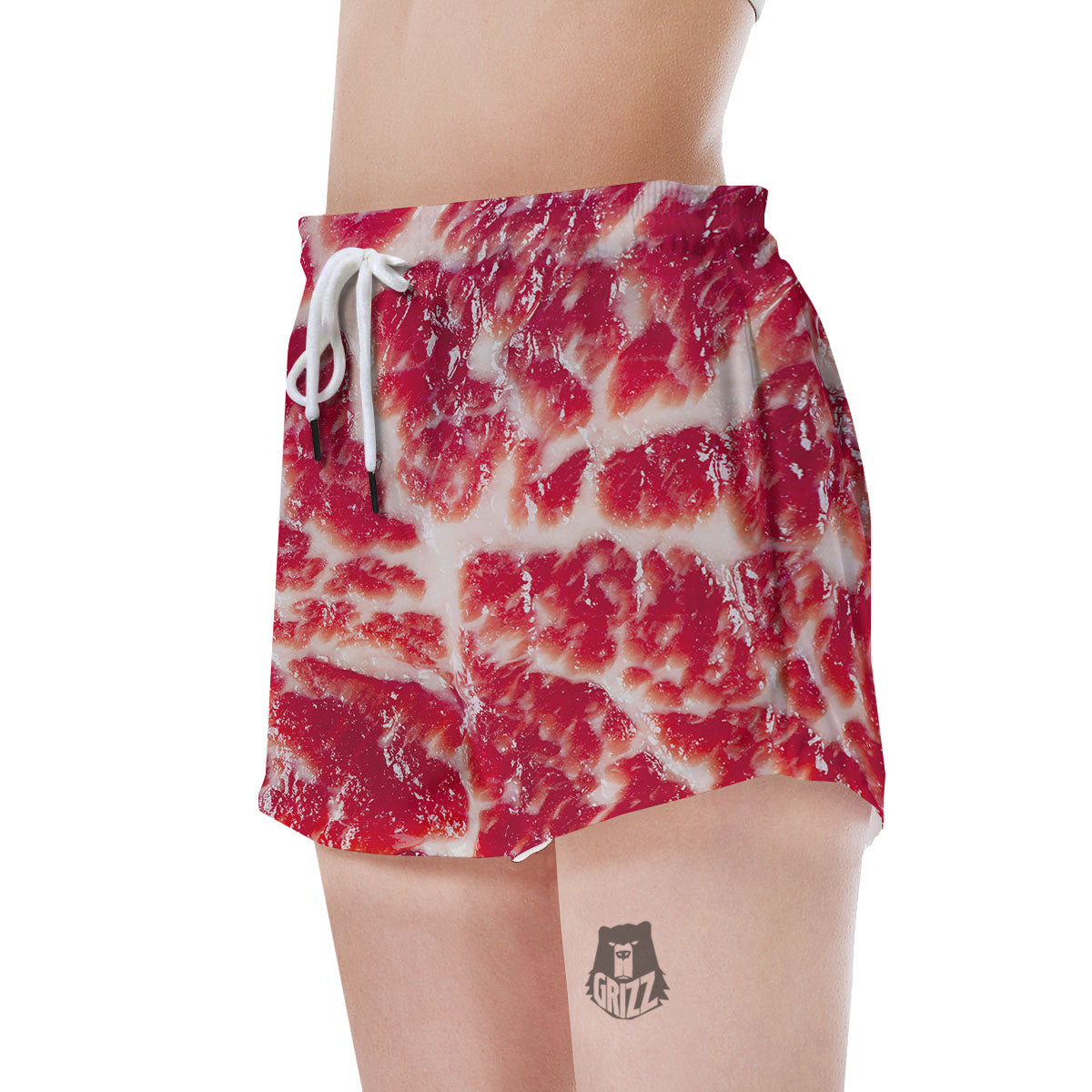Fresh Meat Print Women's Shorts-grizzshop