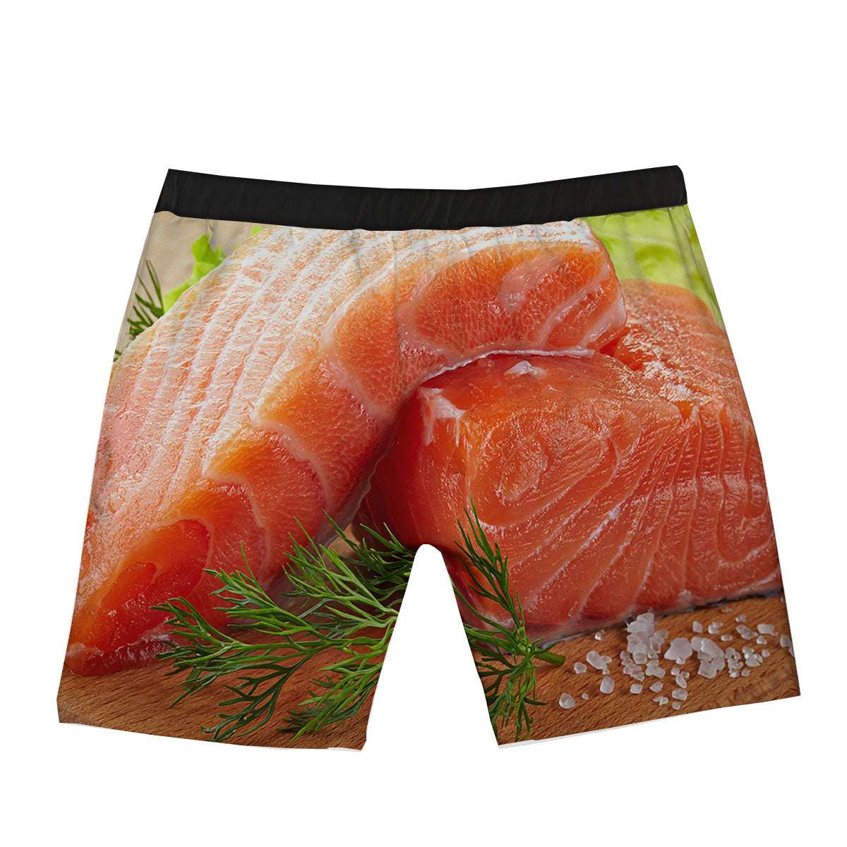 Fresh Salmon Print Boxer Briefs-grizzshop