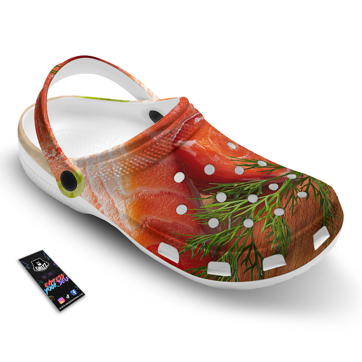 Fresh Salmon Print Clog-grizzshop