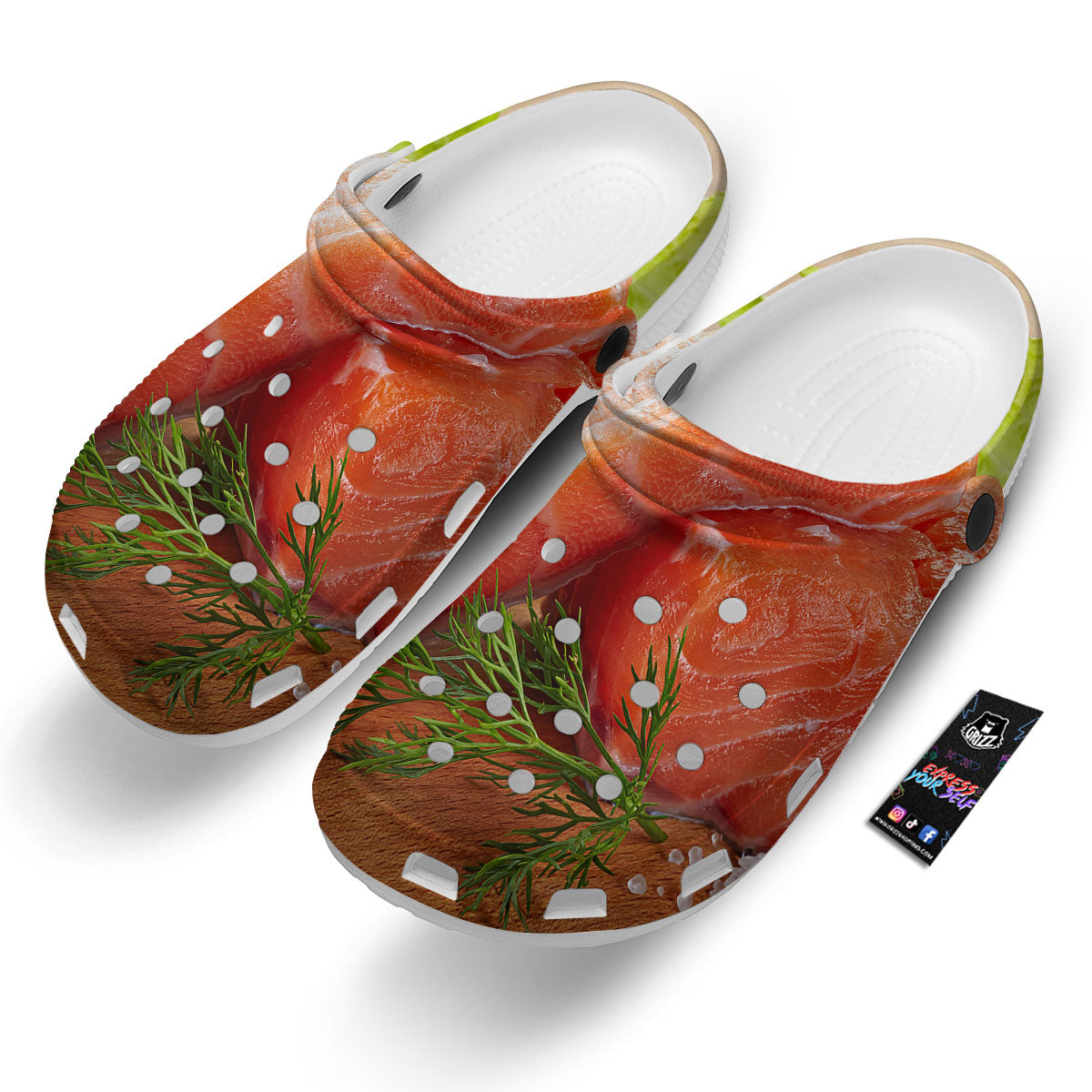 Fresh Salmon Print Clog-grizzshop