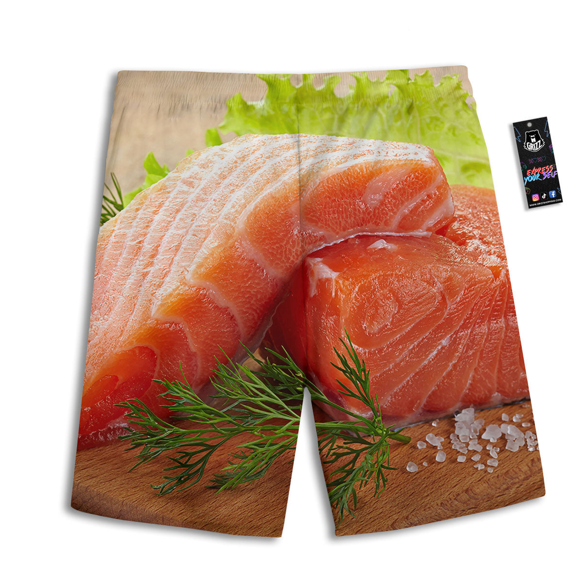 Glitter Artwork Orange Print Men's Athletic Shorts