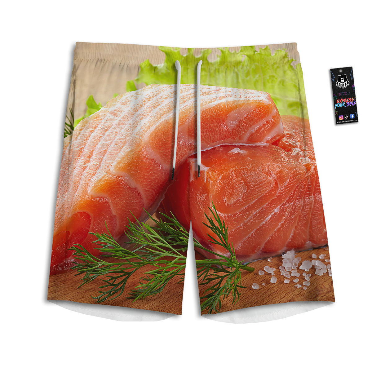 Glitter Artwork Orange Print Men's Athletic Shorts