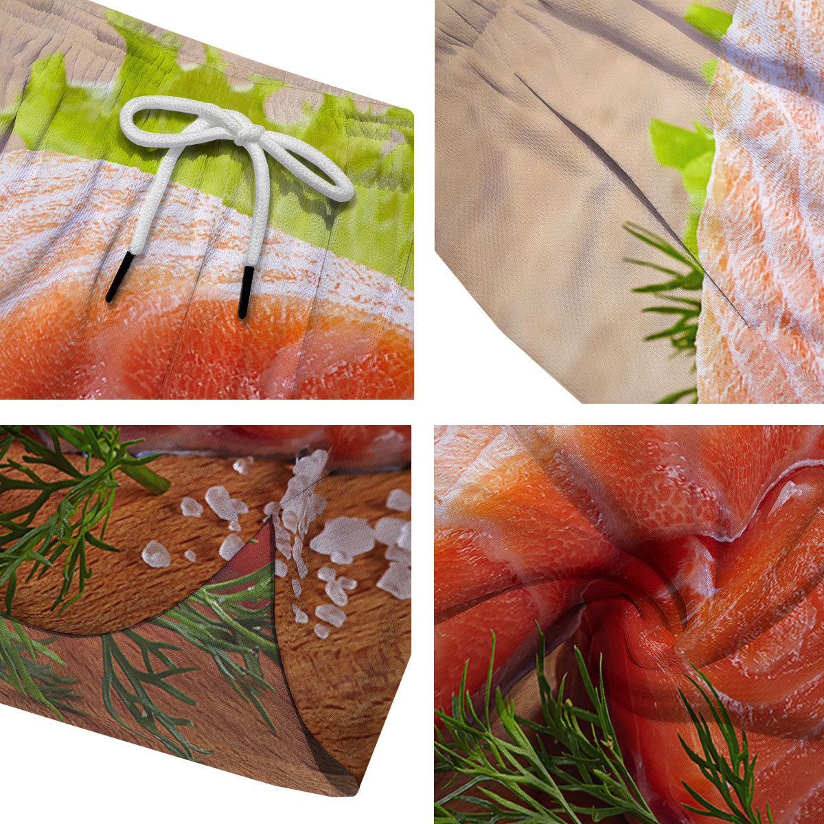 Fresh Salmon Print Men's Running Shorts-grizzshop