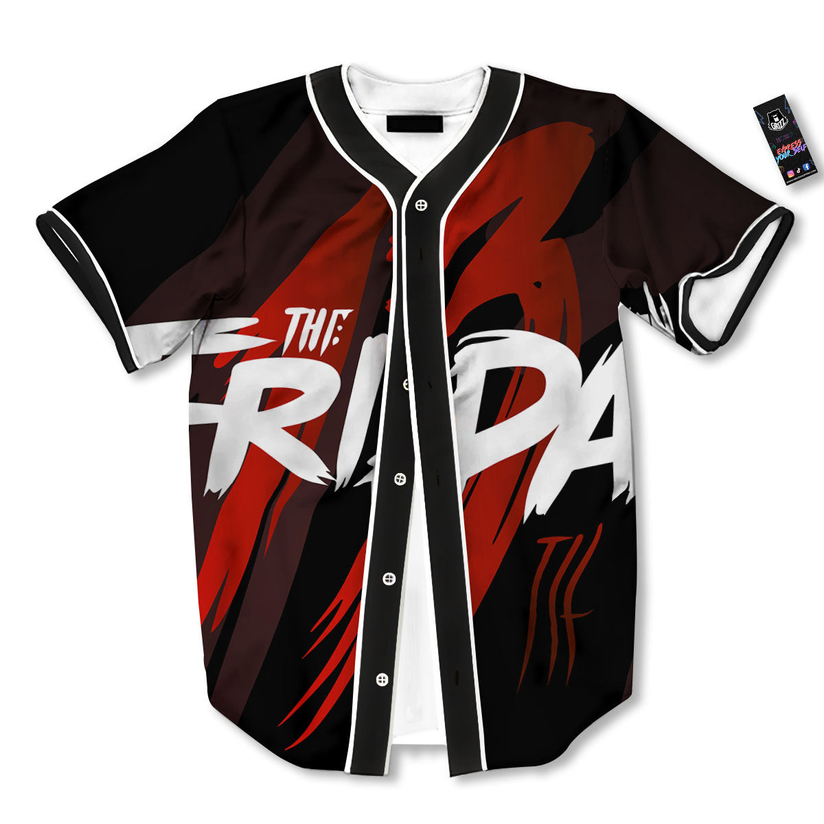 Friday 13 Print Baseball Jersey-grizzshop