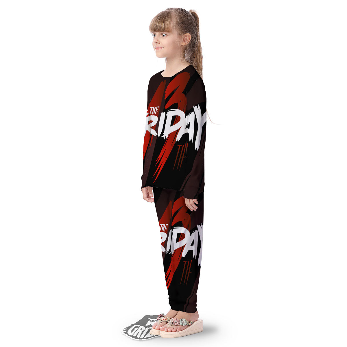 Friday 13 Print Kid's Pajamas-grizzshop