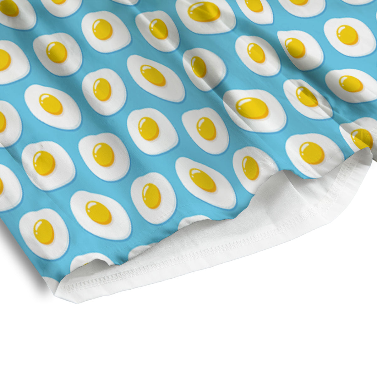 Fried Eggs Blue Print Pattern Men's Athletic Shorts
