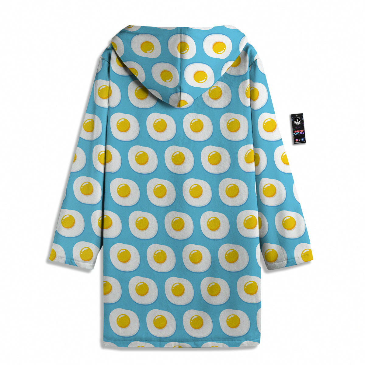 Fried Eggs Blue Print Pattern Men's Windbreaker Jacket-grizzshop
