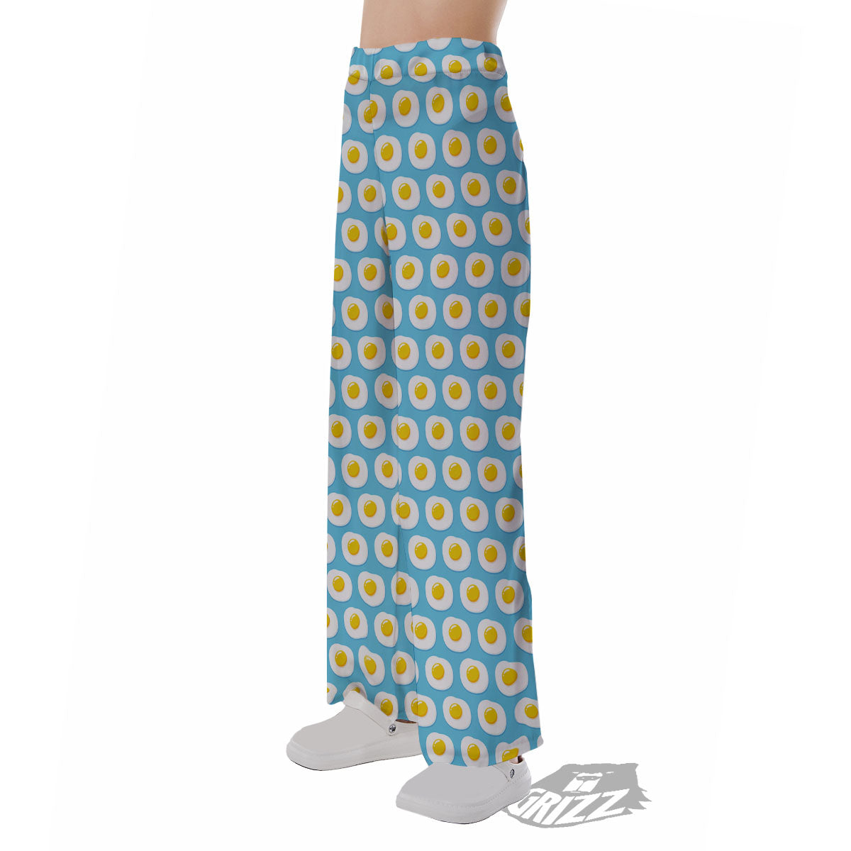 Fried Eggs Blue Print Pattern Pajama Pants-grizzshop