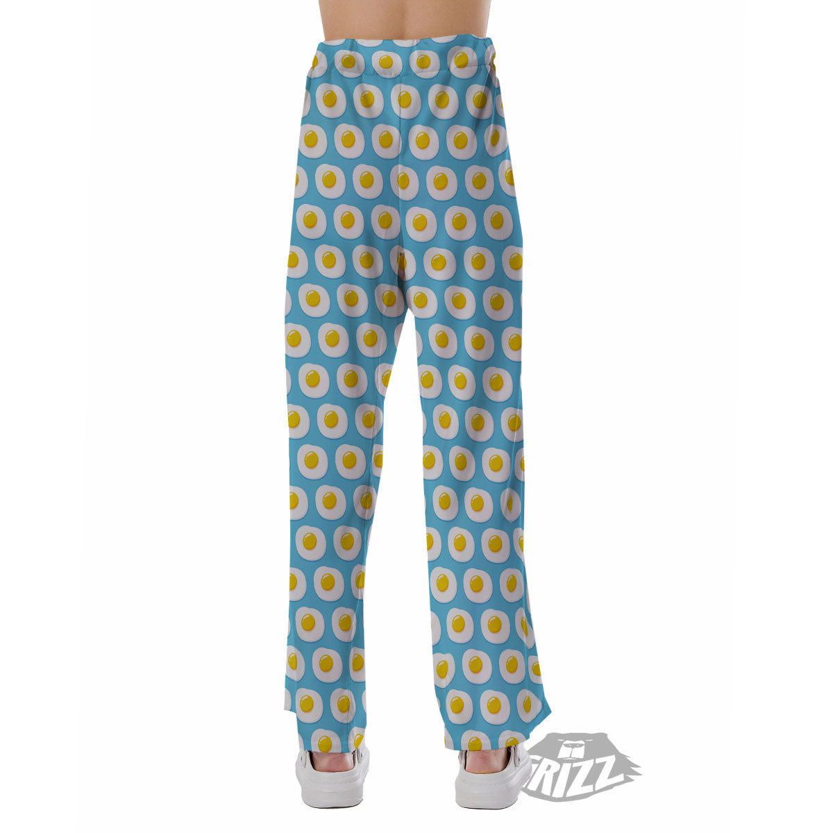 Fried Eggs Blue Print Pattern Pajama Pants-grizzshop