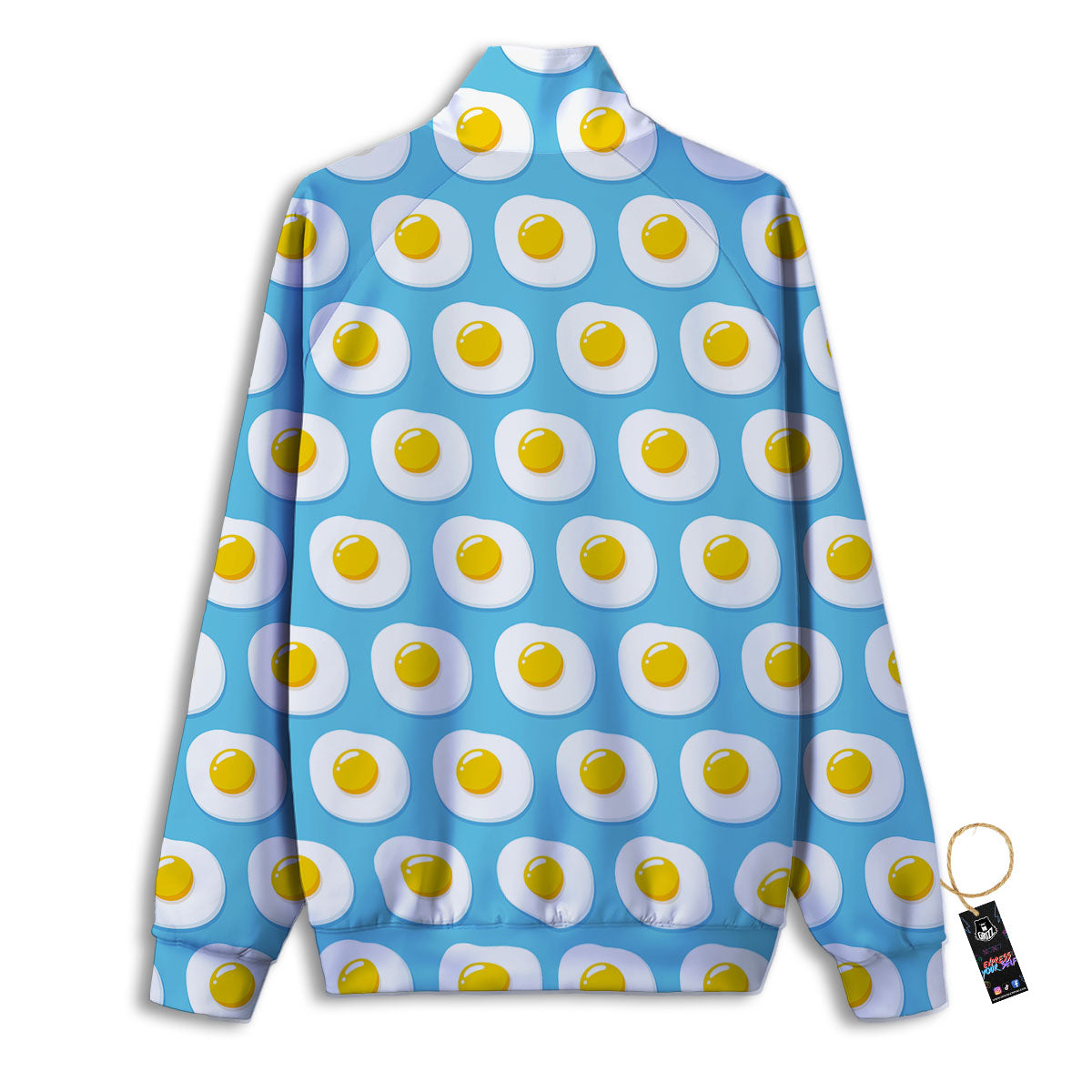Fried Eggs Blue Print Pattern Track Jacket-grizzshop