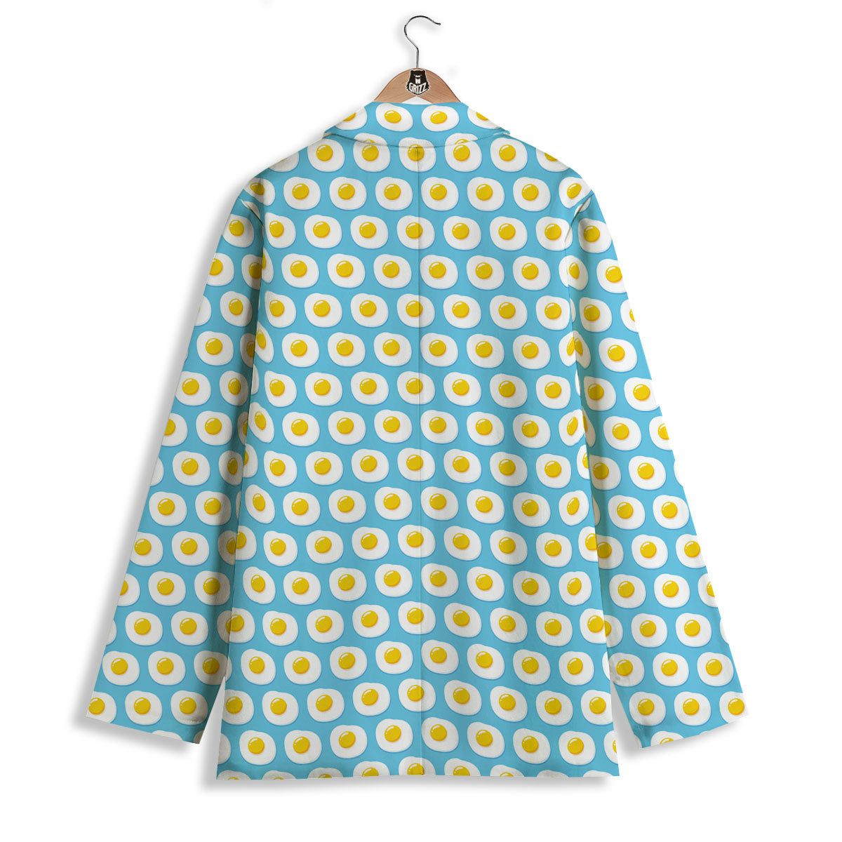 Fried Eggs Blue Print Pattern Women's Blazer-grizzshop