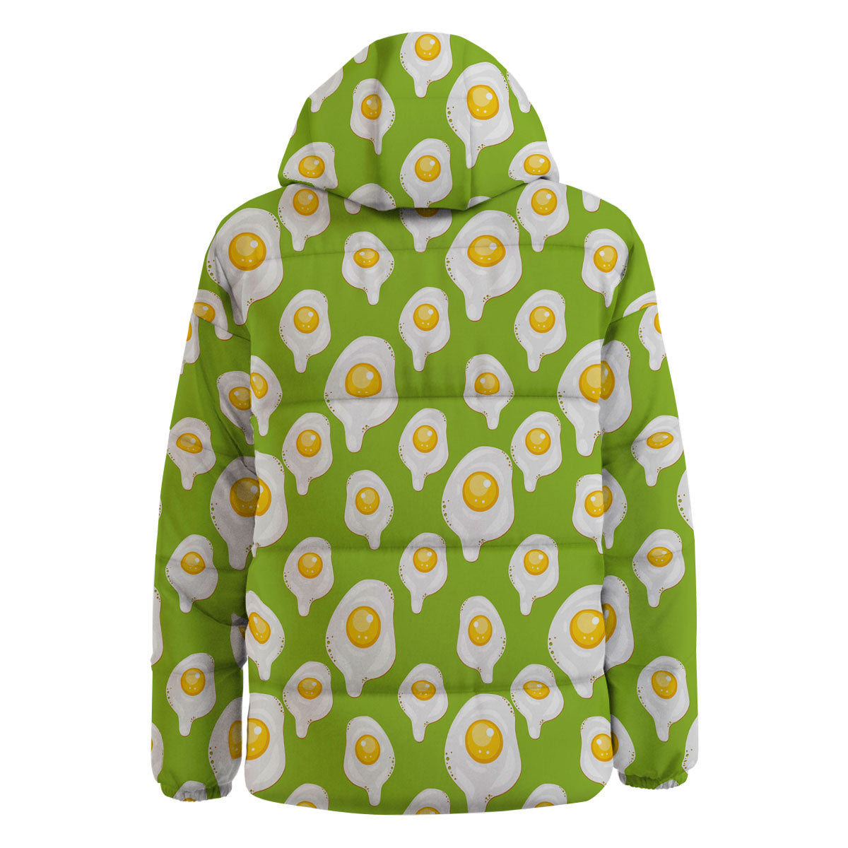 Fried Eggs Lime Green Print Pattern Down Jacket-grizzshop