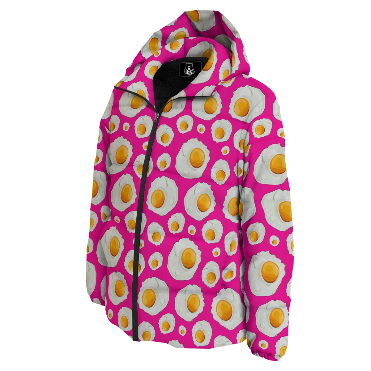 Fried Eggs Pink Print Pattern Down Jacket-grizzshop