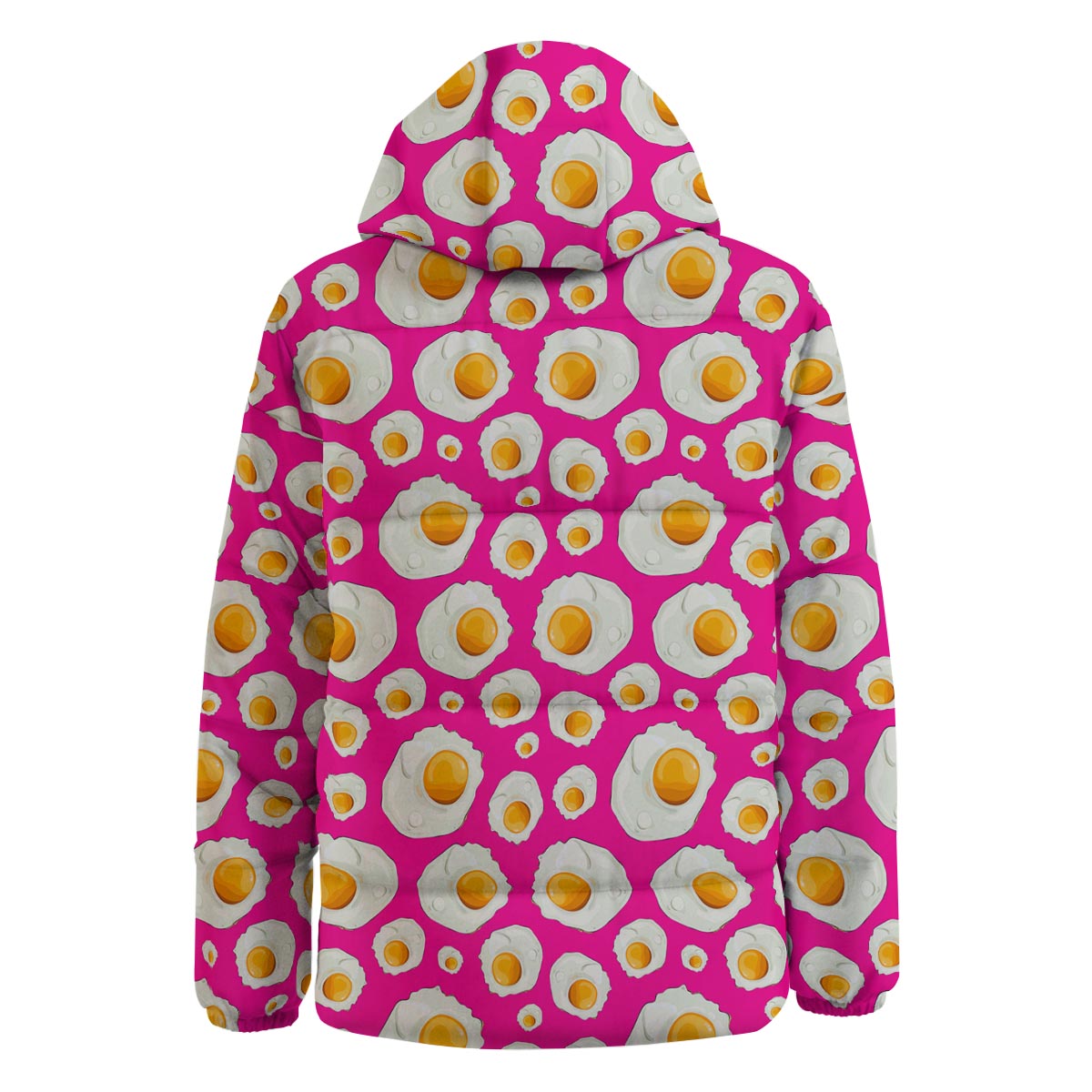 Fried Eggs Pink Print Pattern Down Jacket-grizzshop
