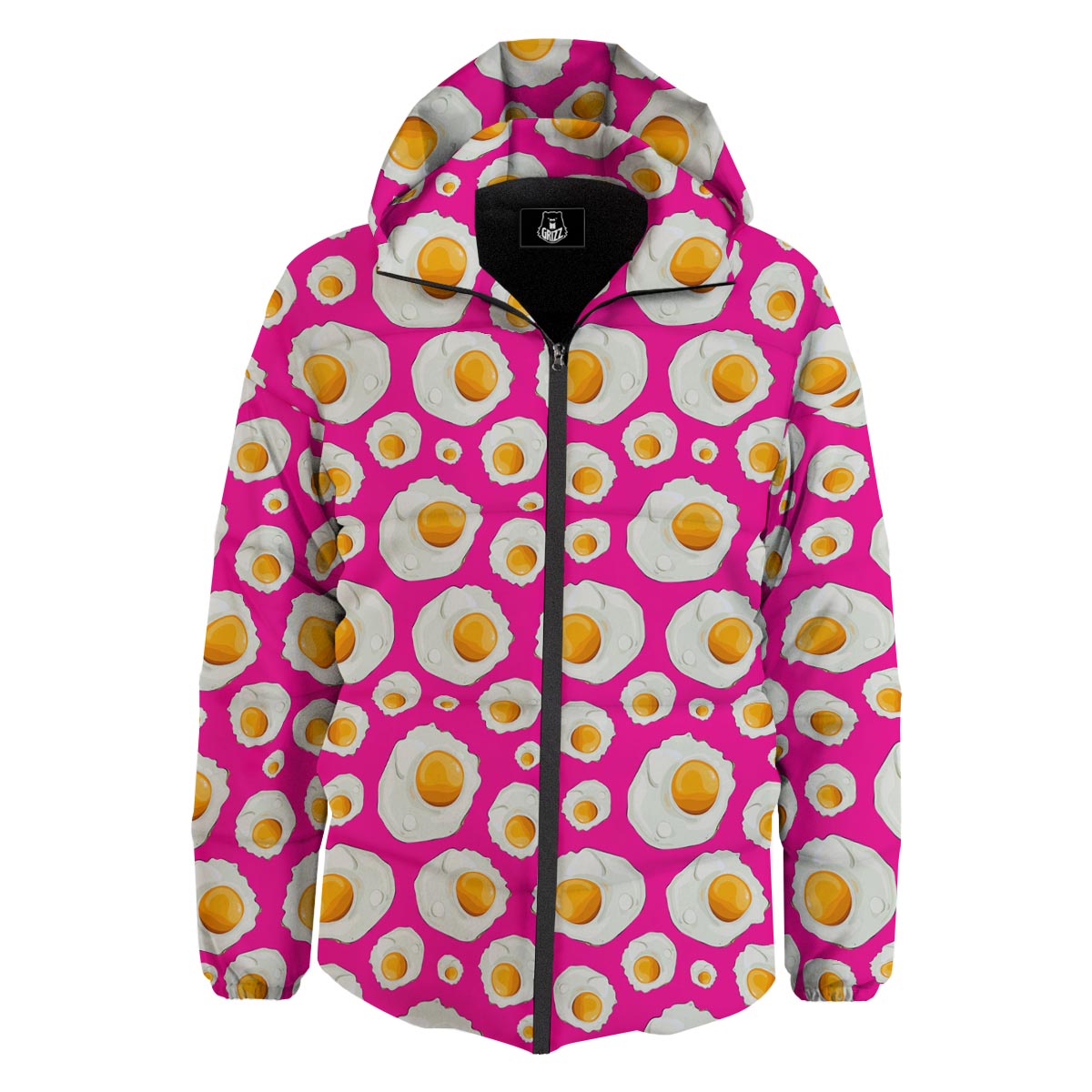 Fried Eggs Pink Print Pattern Down Jacket-grizzshop