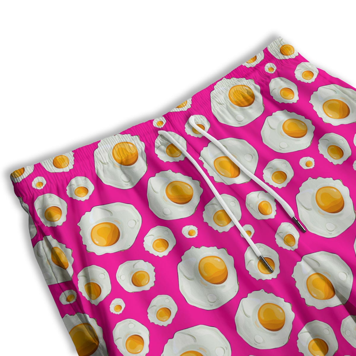 Fried Eggs Pink Print Pattern Men's Athletic Shorts