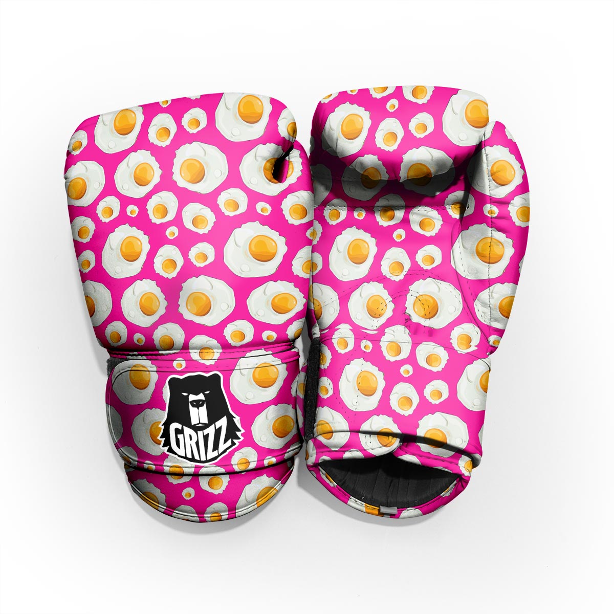 Fried Eggs Pink Print Pattern Pro Boxing Glove