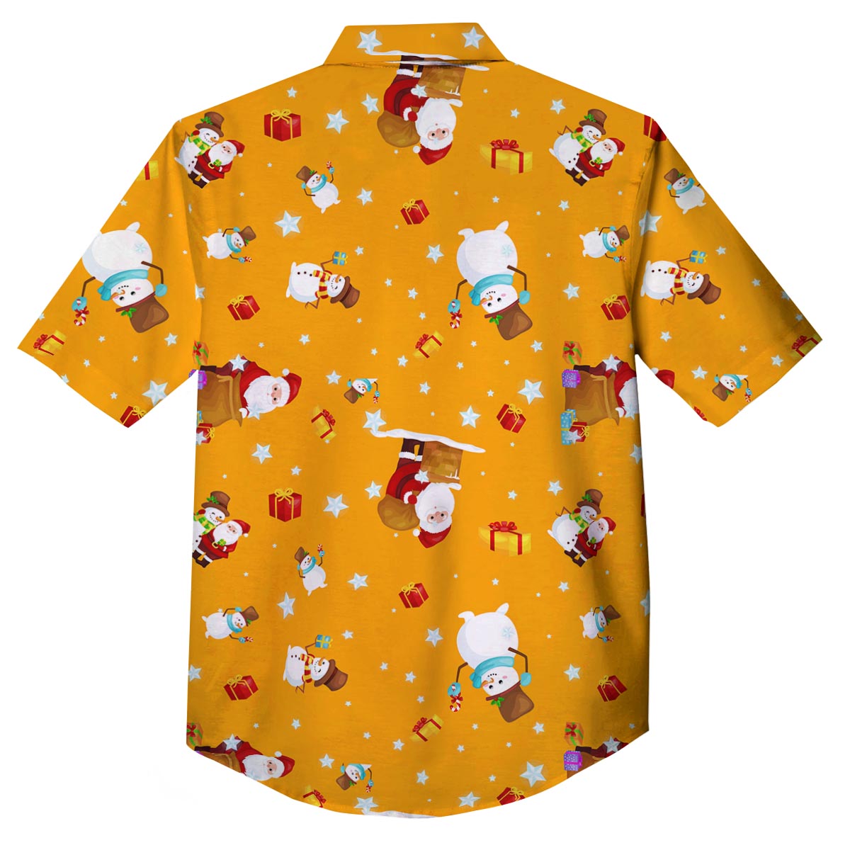 Friends And Santa Claus Print Pattern Button Up Shirt-grizzshop