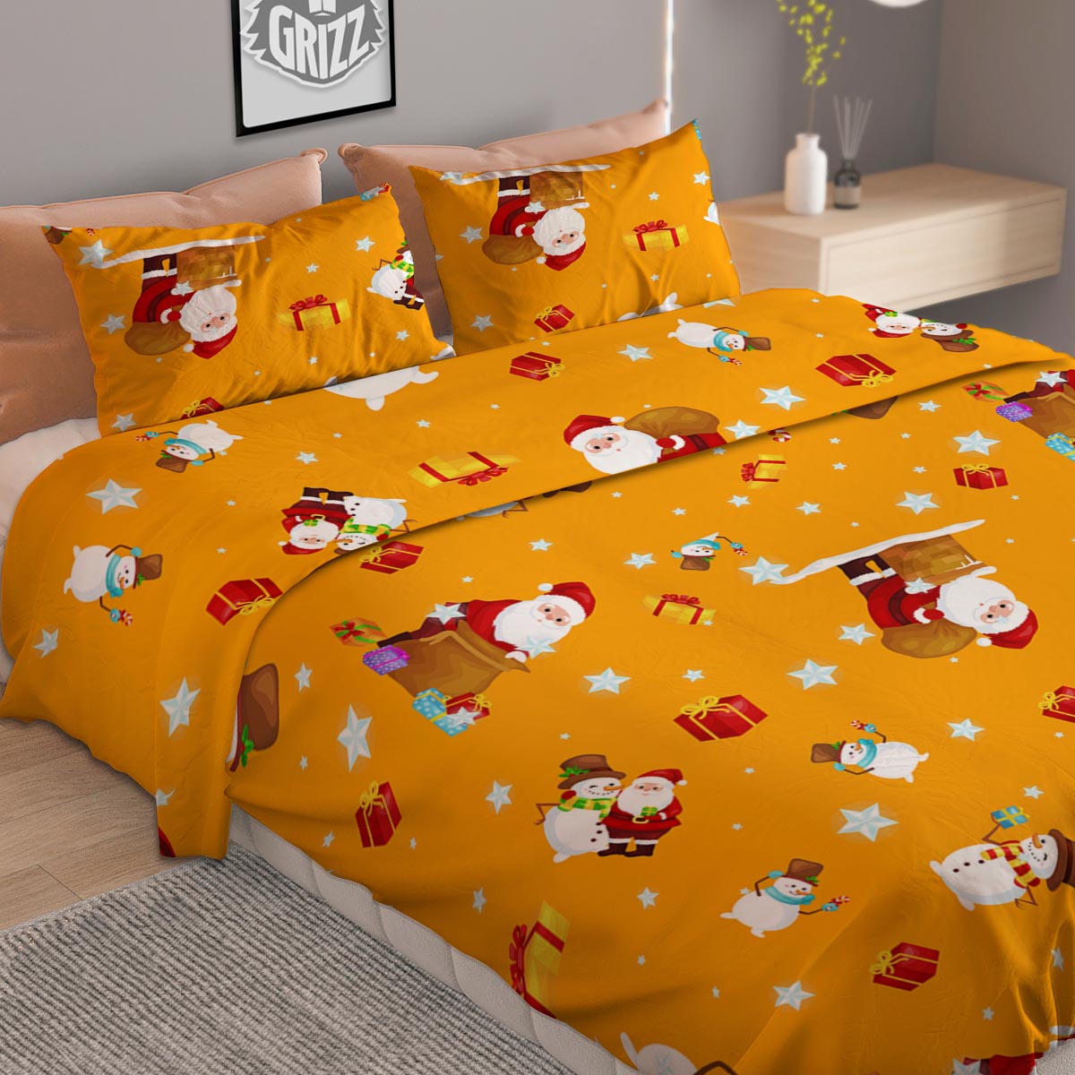 Forest Sunrise Print Duvet Cover Bedding Set