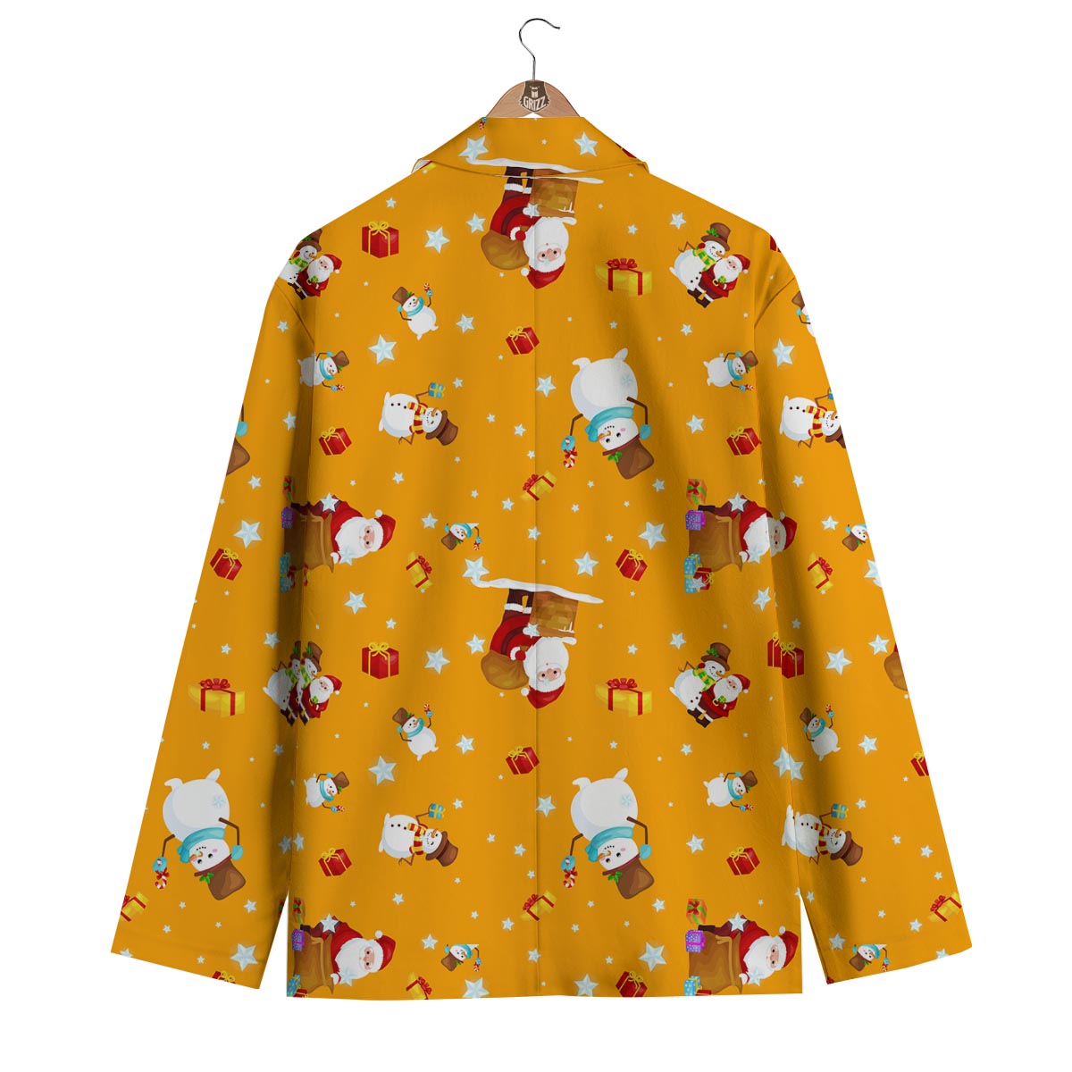 Friends And Santa Claus Print Pattern Men's Blazer-grizzshop