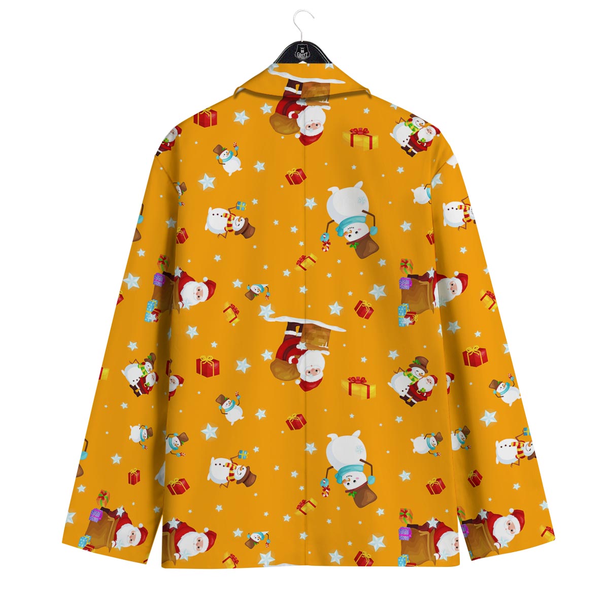 Friends And Santa Claus Print Pattern Men's Sport Coat-grizzshop