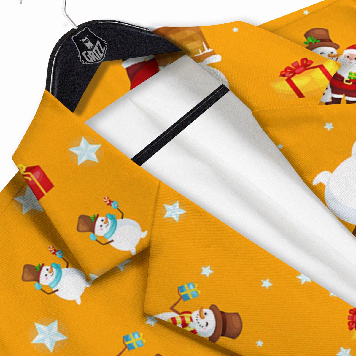 Friends And Santa Claus Print Pattern Men's Sport Coat-grizzshop